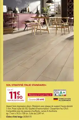 Gedimat Sol stratifié italie standard+ offre