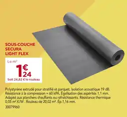 Gedimat Sous-couche secura light flex offre