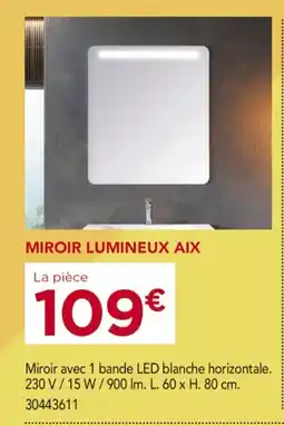 Gedimat Miroir lumineux aix offre