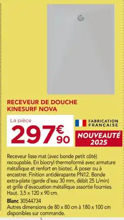 Gedimat Receveur de douche kinesurf nova offre