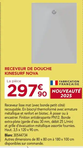 Gedimat Receveur de douche kinesurf nova offre