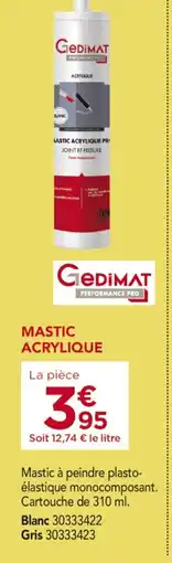 Gedimat GEDIMAT Mastic acrylique offre
