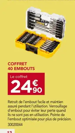 Gedimat Coffret 40 embouts offre
