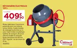 Gedimat GEDIMAT Bétonnière électrique offre
