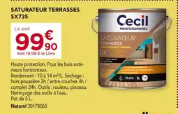 Gedimat Saturateur terrasses offre