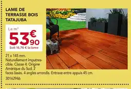 Gedimat Lame de terrasse bois tatajuba offre