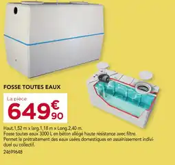 Gedimat Fosse toutes eaux offre
