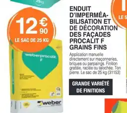 Chretien Matériaux Enduit d'imperméa- bilisation et de décoration des façades procalit f grains fins offre