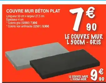 Chretien Matériaux Couvre mur béton plat offre