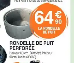 Chretien Matériaux Rondelle de puit perforée offre