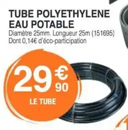 Chretien Matériaux Tube polyethylene eau potable offre