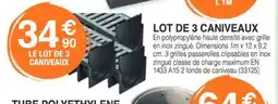 Chretien Matériaux Lot de 3 caniveaux offre