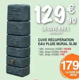 Chretien Matériaux Cuve récupération eau pluie mural slim offre