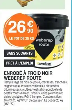 Chretien Matériaux Enrobé à froid noir weberep route offre