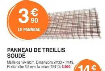 Chretien Matériaux Panneau de treillis soudé offre