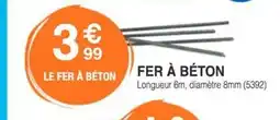 Chretien Matériaux Fer à béton offre
