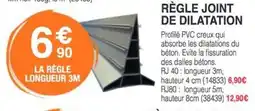 Chretien Matériaux Règle joint de dilatation offre