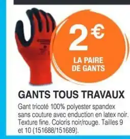 Chretien Matériaux Gants tous travaux offre