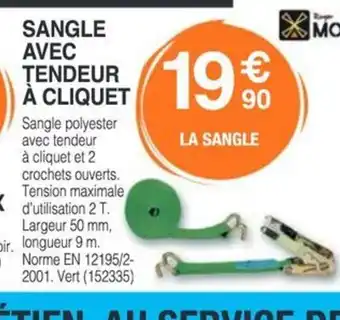 Chretien Matériaux Sangle avec tendeur à cliquet offre