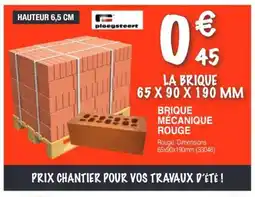 Chretien Matériaux Brique mécanique rouge offre