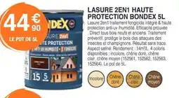 Chretien Matériaux BONDEX Lasure 2en1 haute protection offre
