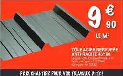 Chretien Matériaux Tôle acier nervurée anthracite offre