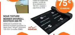Chretien Matériaux Sous toiture monier divoroll ecotech 200 fr offre