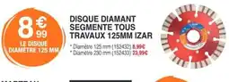 Chretien Matériaux Disque diamant segmente tous travaux 125mm izar offre