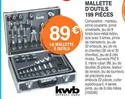 Chretien Matériaux Mallette d'outils 199 pièces offre