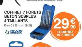Chretien Matériaux IZAR Coffret 7 forets beton sdsplus 4 taillants offre