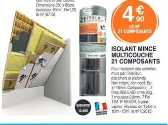 Chretien Matériaux Isolant mince multicouche 21 composants offre