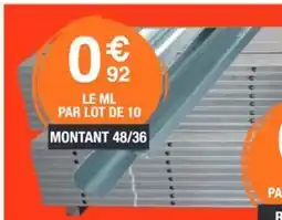 Chretien Matériaux Rail métallique 48/30mm offre