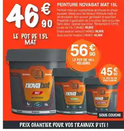 Chretien Matériaux Peinture novabat mat offre