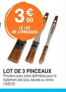 Chretien Matériaux Lot de 3 pinceaux offre