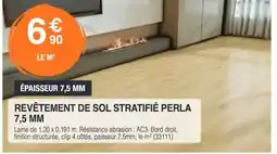 Chretien Matériaux Revêtement de sol stratifié perla offre