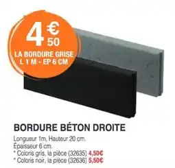 Chretien Matériaux Bordure béton droite offre