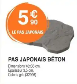 Chretien Matériaux Pas japonais béton offre