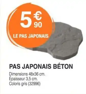 Chretien Matériaux Pas japonais béton offre