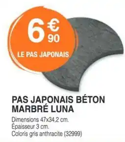 Chretien Matériaux Pas japonais béton marbré luna offre