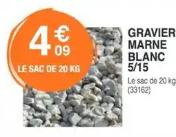 Chretien Matériaux Gravier marne blanc offre