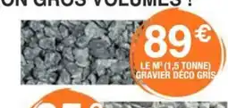 Chretien Matériaux Big bag gravier deco gris foncé 10/14 en vrac offre