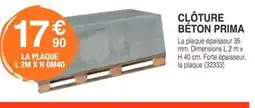 Chretien Matériaux Clôture béton prima offre