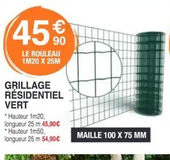 Chretien Matériaux Grillage résidentiel vert offre