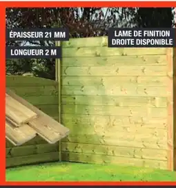 Chretien Matériaux Lame à emboiter pin vert offre
