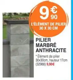 Chretien Matériaux Pilier marbré anthracite offre