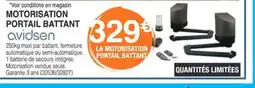 Chretien Matériaux Motorisation portail battant offre