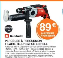 Chretien Matériaux EINHELL Perceuse à percussion filaire te-id 1050 ce offre