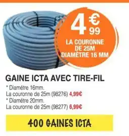 Chretien Matériaux Gaine icta avec tire-fil offre