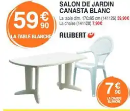 Chretien Matériaux Salon de jardin canasta blanc offre