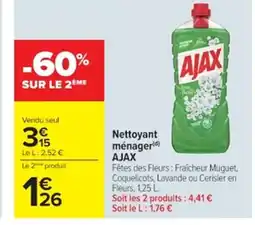 Cora x Carrefour AJAX Nettoyant ménager offre